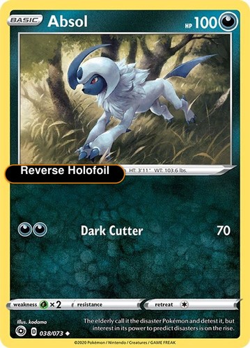Pokemon absol champion - absol, 38/73
