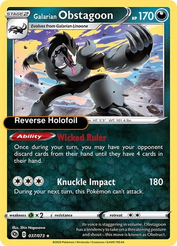 Pokemon galarian obstagoon - pokemon,